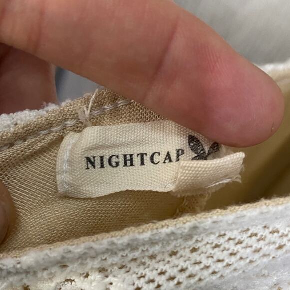 Nightcap Wisteria Halter Lace Jumpsuit in White Women's Small - Picture 4 of 9